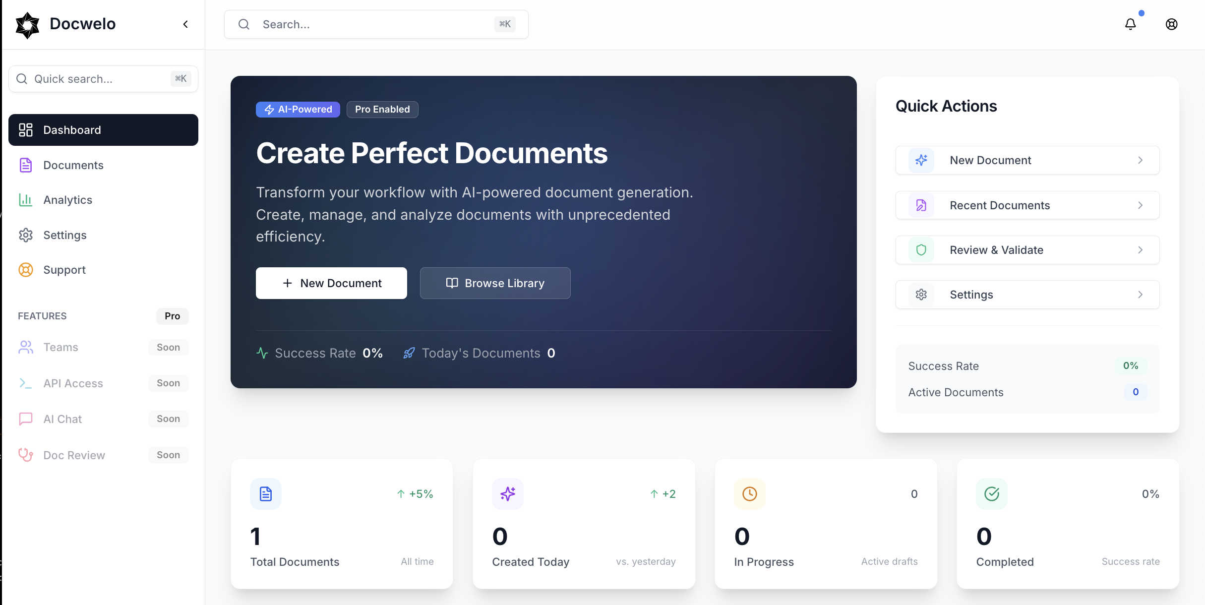 LegalDraw Dashboard Interface